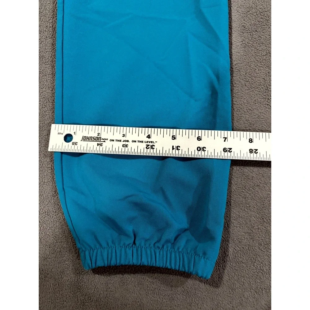 FIGS Technical Collection Cargo Scrub Pants Womens S/T Blue Drawstring Waist